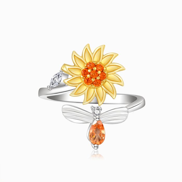 To My Daughter Sunflower Anxiety Ring