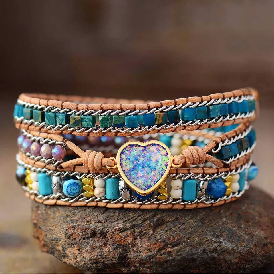 Blue Opal Friendship Bracelet