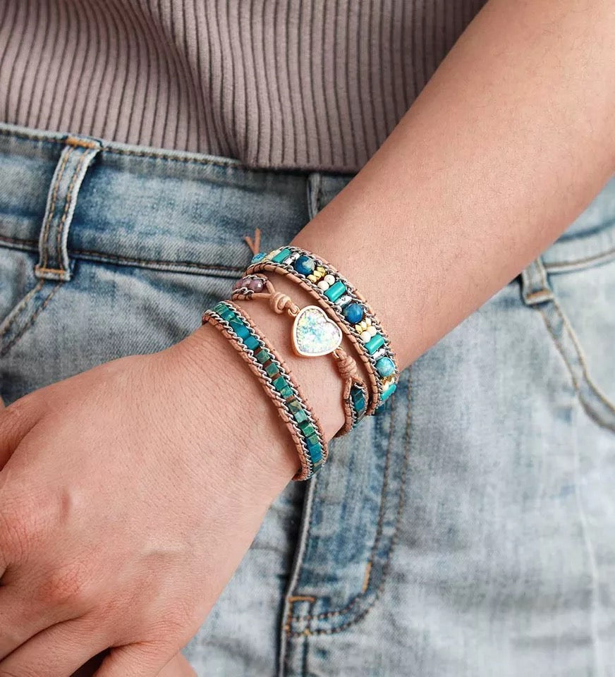 Blue Opal Friendship Bracelet
