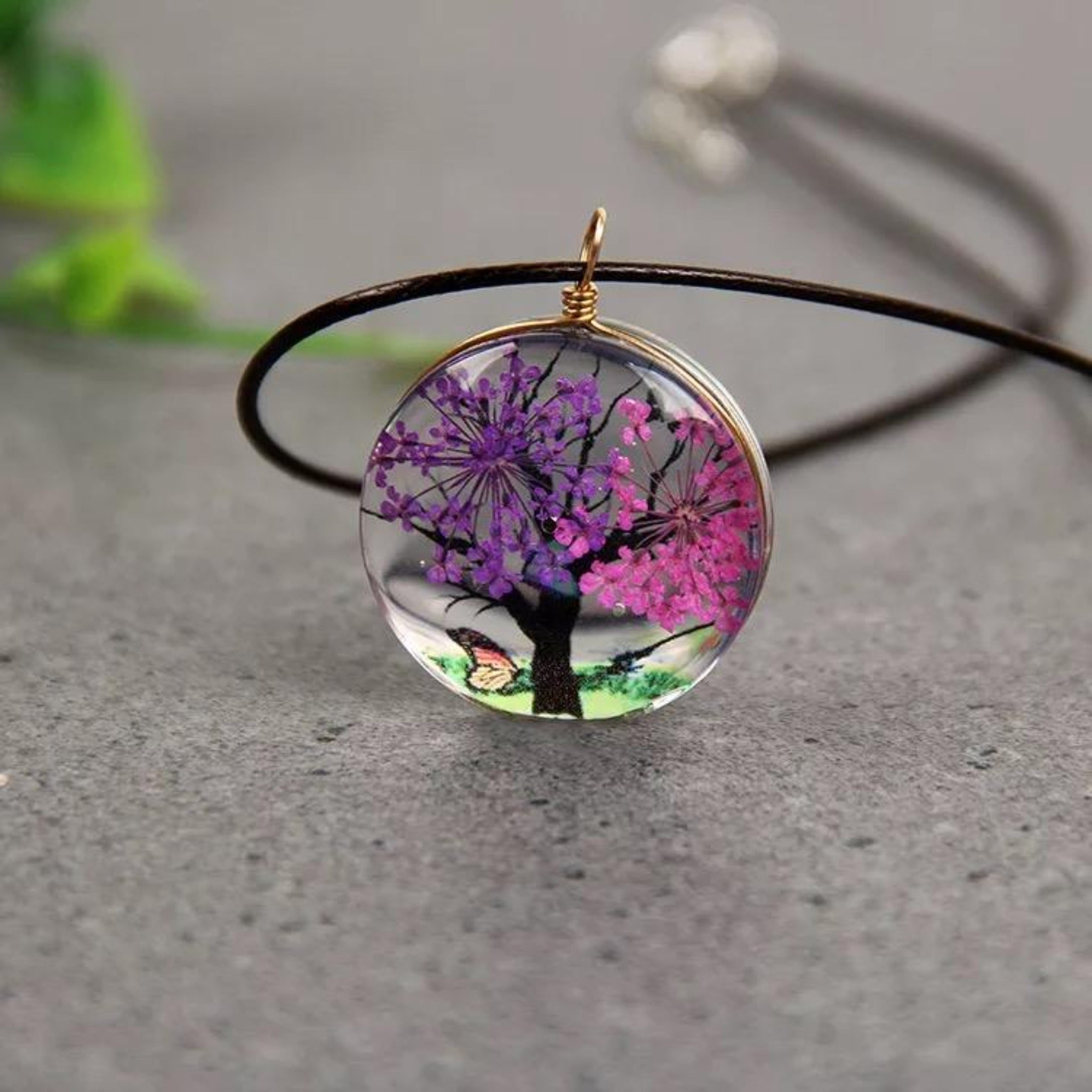 Tree of Life Glass Pendant (Plants 1 Tree) 🌲