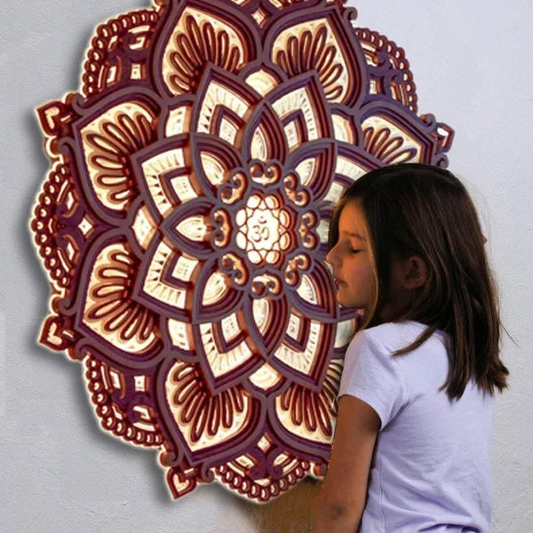 Mandala Wall Art with LED Light